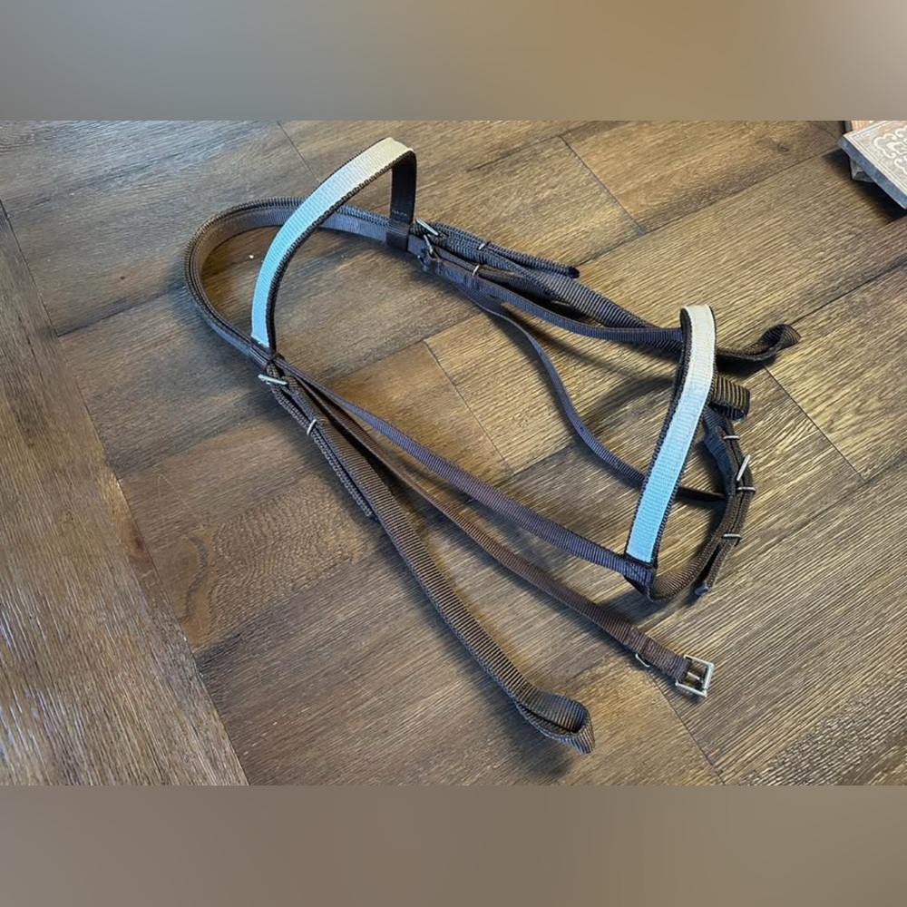 Horse Tack - Brown Nylon English Bridle